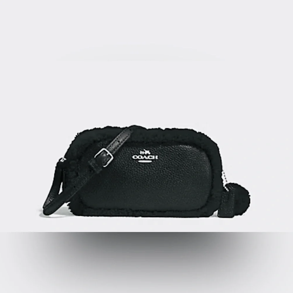 Coach Black Shearling Crossbody Bag